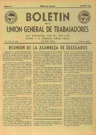 U.G.T. : Boletín de la Unión General de Trabajadores de España en Francia. Núm. 34, agosto de 1947 | Biblioteca Virtual Miguel de Cervantes
