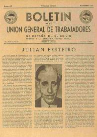 U.G.T. : Boletín de la Unión General de Trabajadores de España en Francia. Núm. 37, noviembre de 1947 | Biblioteca Virtual Miguel de Cervantes