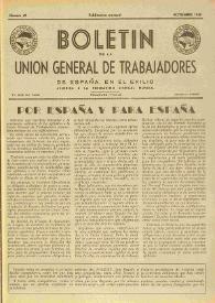 U.G.T. : Boletín de la Unión General de Trabajadores de España en Francia. Núm. 49, noviembre de 1948 | Biblioteca Virtual Miguel de Cervantes