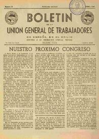 U.G.T. : Boletín de la Unión General de Trabajadores de España en Francia. Núm. 51, enero de 1949 | Biblioteca Virtual Miguel de Cervantes