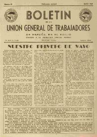 U.G.T. : Boletín de la Unión General de Trabajadores de España en Francia. Núm. 55, mayo de 1949 | Biblioteca Virtual Miguel de Cervantes