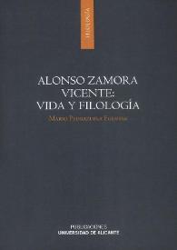 Alonso Zamora Vicente: vida y filología / Mario Pedrazuela Fuentes | Biblioteca Virtual Miguel de Cervantes