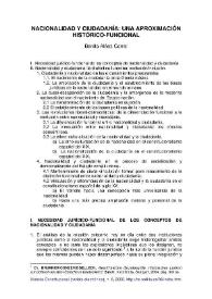 Nacionalidad y ciudadanía: una aproximación histórico-funcional / Benito Aláez Corral | Biblioteca Virtual Miguel de Cervantes