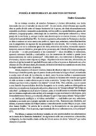 Poesía e historia en "El doctor Centeno" / Pedro Granados | Biblioteca Virtual Miguel de Cervantes