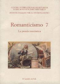 Romanticismo 7 : actas del VII Congreso (Nápoles, 23-25 de marzo de 1999). La poesía romántica | Biblioteca Virtual Miguel de Cervantes