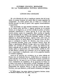 Oliverio Girondo, iniciador de la vanguardia poética argentina / por Alfonso Sola González | Biblioteca Virtual Miguel de Cervantes