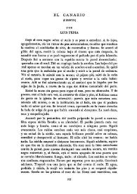 El canario (cuento) / por Luis Feria | Biblioteca Virtual Miguel de Cervantes