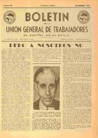 U.G.T. : Boletín de la Unión General de Trabajadores de España en Francia. Núm. 83, septiembre de 1951 | Biblioteca Virtual Miguel de Cervantes