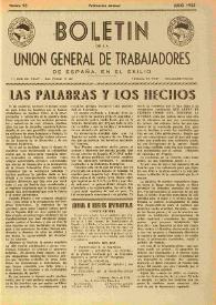 U.G.T. : Boletín de la Unión General de Trabajadores de España en Francia. Núm. 93, julio de 1952 | Biblioteca Virtual Miguel de Cervantes