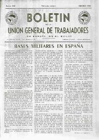 U.G.T. : Boletín de la Unión General de Trabajadores de España en Francia. Núm. 100, febrero de 1953 | Biblioteca Virtual Miguel de Cervantes