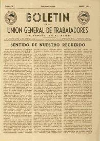 U.G.T. : Boletín de la Unión General de Trabajadores de España en Francia. Núm. 101, marzo de 1953 | Biblioteca Virtual Miguel de Cervantes