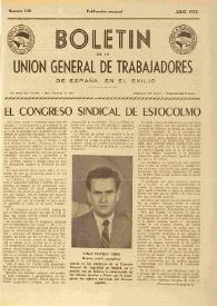U.G.T. : Boletín de la Unión General de Trabajadores de España en Francia. Núm. 105, julio de 1953 | Biblioteca Virtual Miguel de Cervantes
