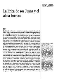 La lírica de sor Juana y el alma barroca / Selena Millares | Biblioteca Virtual Miguel de Cervantes