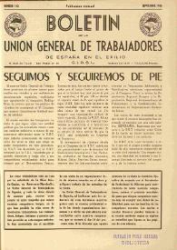 U.G.T. : Boletín de la Unión General de Trabajadores de España en Francia. Núm. 143, septiembre de 1956 | Biblioteca Virtual Miguel de Cervantes