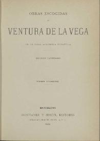 Obras escogidas. Tomo primero / de Ventura de la Vega | Biblioteca Virtual Miguel de Cervantes