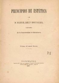 Principios de estética : preliminar del curso de literatura / Manuel Milá y Fontanals | Biblioteca Virtual Miguel de Cervantes