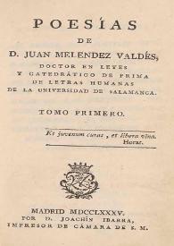 Poesías de Juan Meléndez Valdés | Biblioteca Virtual Miguel de Cervantes