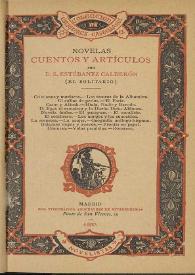 Novelas, cuentos y artículos / por S. Estébanez Calderón, (El Solitario) | Biblioteca Virtual Miguel de Cervantes