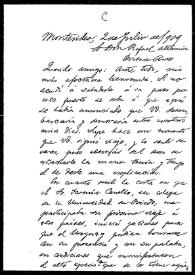 Carta de J. Enrique Rodó a Rafael Altamira. Montevideo, 2 de julio de 1909 | Biblioteca Virtual Miguel de Cervantes