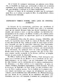 Expresión "versus forma". Cien años de pintura alemana / Francisco Pérez Navarro | Biblioteca Virtual Miguel de Cervantes