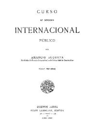 Curso de derecho internacional público. Tomo 1 | Biblioteca Virtual Miguel de Cervantes
