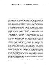 Antonio Machado ante la crítica / Leopoldo de Luis | Biblioteca Virtual Miguel de Cervantes