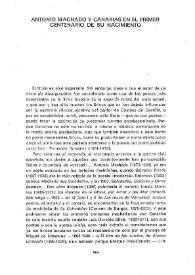 Antonio Machado y Canarias en el primer centenario de su nacimiento / José Quintana | Biblioteca Virtual Miguel de Cervantes