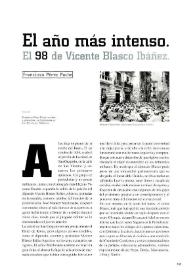 El año más intenso. El 98 de Vicente Blasco Ibáñez  / Francisco Pérez Puche | Biblioteca Virtual Miguel de Cervantes