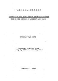 Annual report of the Fulbright Commission. Program year 1972 | Biblioteca Virtual Miguel de Cervantes