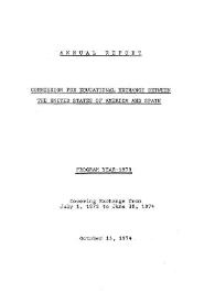 Annual report of the Fulbright Commission. Program year 1973 | Biblioteca Virtual Miguel de Cervantes