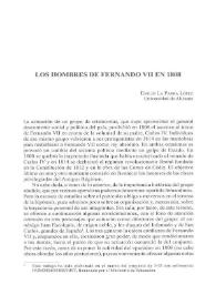 Los hombres de Fernando VII en 1808 / Emilio La Parra López | Biblioteca Virtual Miguel de Cervantes