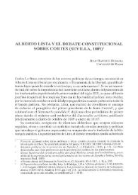 Alberto Lista y el debate constitucional sobre Cortes (Sevilla, 1809) / Jean-Baptiste Busaall | Biblioteca Virtual Miguel de Cervantes