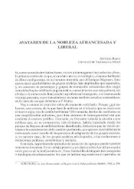 Más información sobre Avatares de la nobleza afrancesada y liberal / Antonio Risco