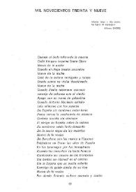 Mil novecientos treinta y nueve / Jesús Fernández Palacios | Biblioteca Virtual Miguel de Cervantes