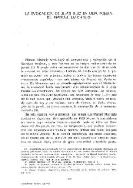 La evocación de Juan Ruiz en una poesía de Manuel Machado / Francisco López Estrada | Biblioteca Virtual Miguel de Cervantes