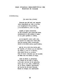 Seis poesías descriptivas / Rainer Maria Rilke ; traducción de José María Valverde | Biblioteca Virtual Miguel de Cervantes