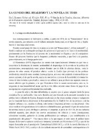 La génesis del realismo y la novela de tesis / Joan Oleza | Biblioteca Virtual Miguel de Cervantes