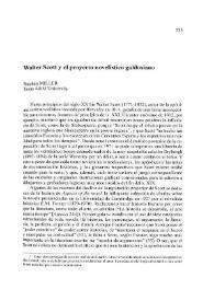 Walter Scott y el proyecto novelístico galdosiano / Stephen Miller | Biblioteca Virtual Miguel de Cervantes
