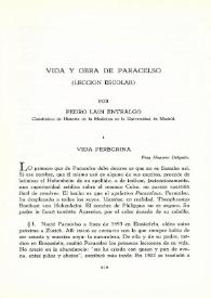 Vida y obra de Paracelso (lección escolar) / por Pedro Laín Entralgo | Biblioteca Virtual Miguel de Cervantes