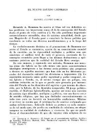 El nuevo Estado católico / por Manuel Alonso García | Biblioteca Virtual Miguel de Cervantes