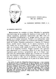 Función unitaria de la lengua / por Francisco Espinosa Pólit, S. J. | Biblioteca Virtual Miguel de Cervantes