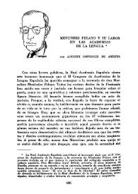 Menéndez Pelayo y su labor en las Academias de la Lengua / por Agustín González de Amezúa | Biblioteca Virtual Miguel de Cervantes