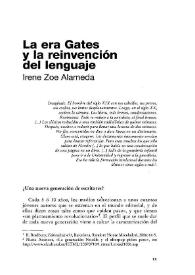 La era de Gates y la reinvención del lenguaje / Irene Zoe Alameda | Biblioteca Virtual Miguel de Cervantes