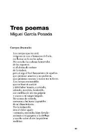 Tres poemas (2) / Miguel García Posada | Biblioteca Virtual Miguel de Cervantes