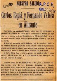 Carlos Esplá y Fernando Valera en Alicante | Biblioteca Virtual Miguel de Cervantes