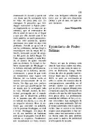 Epistolario de Pedro Salinas / J. M. | Biblioteca Virtual Miguel de Cervantes