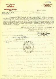 Carta del Comité Nacional de la Unión General de Trabajadores de España a Carlos Esplá. México, 5 de marzo de 1941 | Biblioteca Virtual Miguel de Cervantes