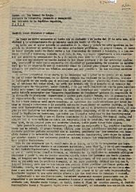 Carta de Josep Tarradellas a Manuel de Irujo. París, 28 de agosto de 1946 | Biblioteca Virtual Miguel de Cervantes