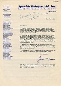 Carta de James F. Farrell a Esplá. 9 de Diciembre de 1954 | Biblioteca Virtual Miguel de Cervantes