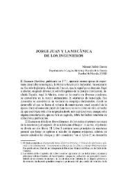 Jorge Juan y la mecánica de los ingenieros / Manuel Sellés García | Biblioteca Virtual Miguel de Cervantes
